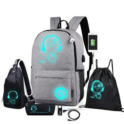 Waterproof Luminous Kids Backpack for Boys
