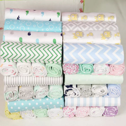Cotton Muslin Flannel Baby Swaddles Set