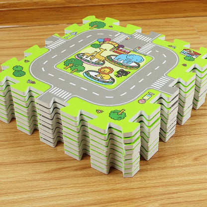 City Life Children's Educational Toys Road Traffic System Baby Play Mat