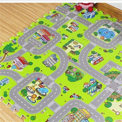 City Life Children's Educational Toys Road Traffic System Baby Play Mat