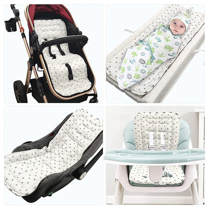 Cotton Baby Stroller Pad - Soft Seat Cushion for Kids Pushchair