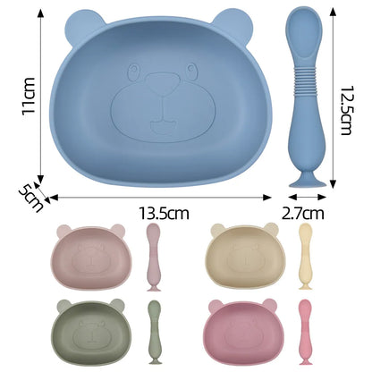 Silicone Panda Baby Dishes - Set of 2