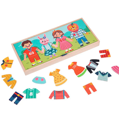 Montessori Wooden Dress-Up Puzzle Game for Kids