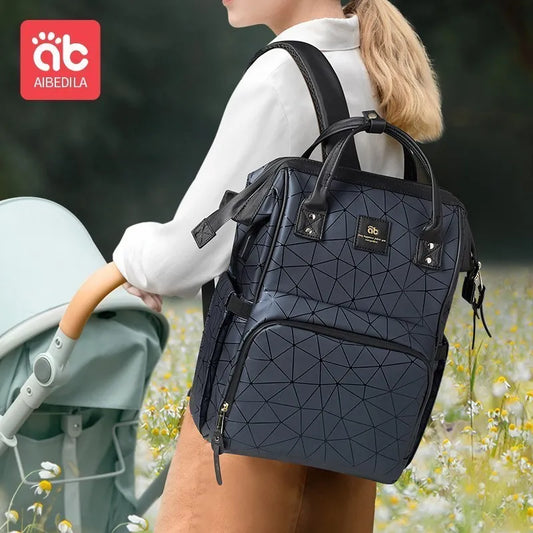 AIBEDILA Mommy Bag - Fashionable and High Capacity Backpack for Pregnant Women and Babies