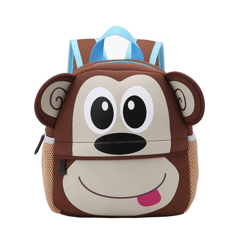 3D Children School Bags - Cartoon Animal Design