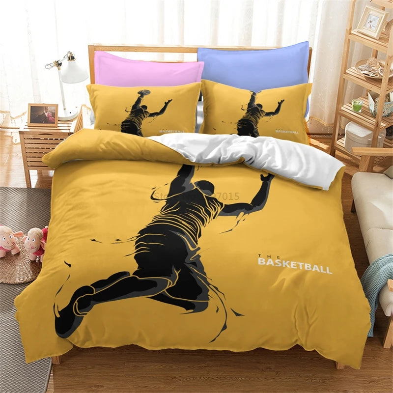 Basketball Sports Printed Bedding Set