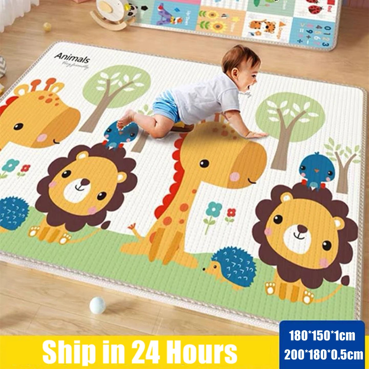 Baby Play Mat - Thicken Non-Toxic Educational Children's Carpets for Nursery and Playtime