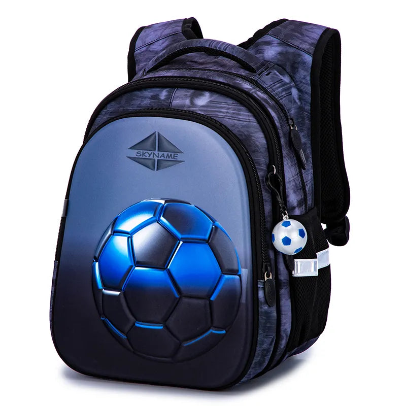 Cartoon 3D Football Kids Schoolbag