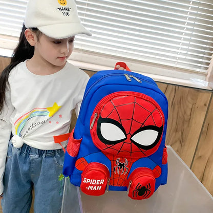 Disney Super Heroes Backpack for Kids - Cartoon 3D Stereo Kindergarten Backpack