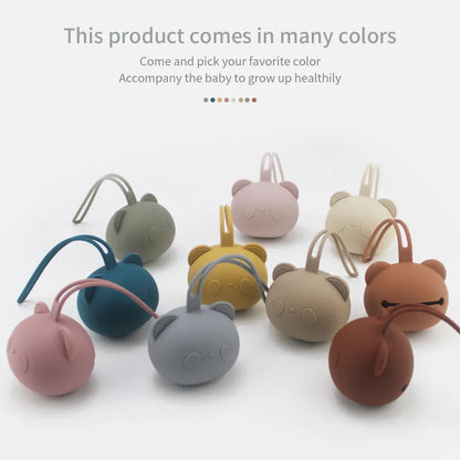 Baby Pacifier Holder - BPA-Free Silicone Soother Storage Box
