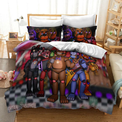 Freddy Bedding Set for Boys and Girls - Twin/Queen Size Duvet Cover and Pillowcase