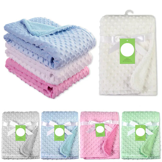 Baby Blankets Fleece Thermal Newborn Stroller Sleep Cover