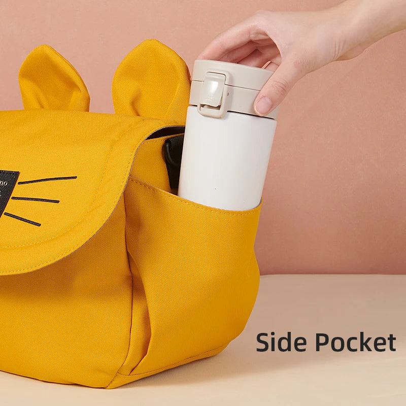 Sunveno Cat Diaper Bag - Large Capacity Stroller Organizer for Mom