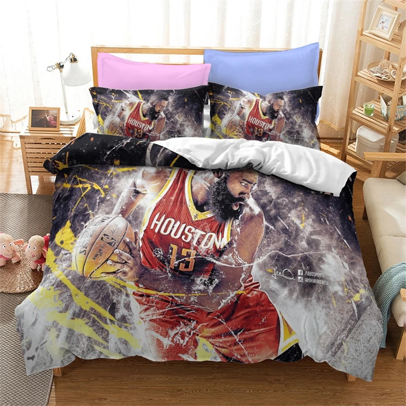 Basketball Sports Printed Bedding Set