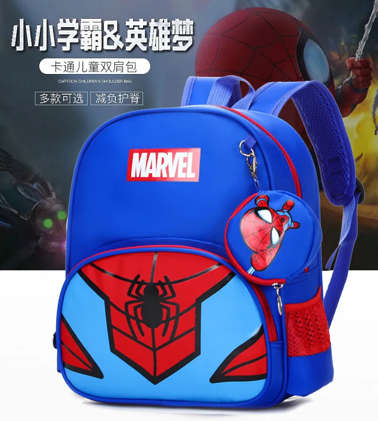 Children Spider Man Cartoon School Bag