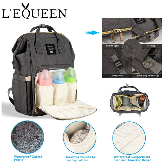 Lequeen Fashion Mummy Maternity Nappy Bag