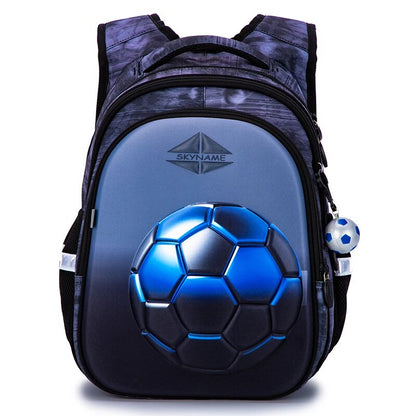 Cartoon 3D Football Kids Schoolbag