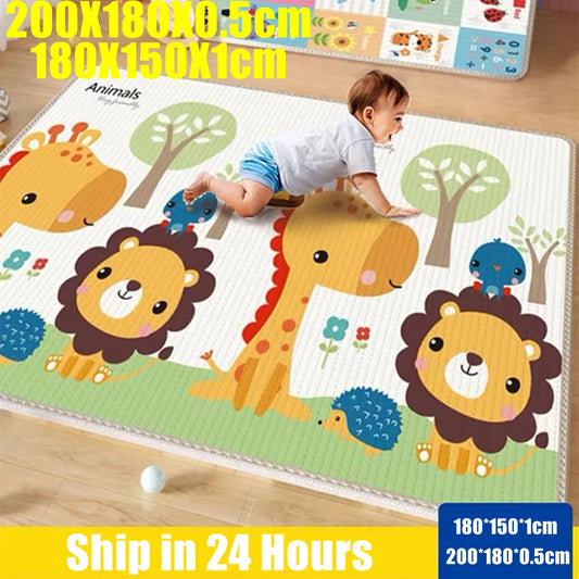 Baby Activity Gym Baby Crawling Play Mat - Non-toxic Thick EPE Folding Mat for Children's Safety