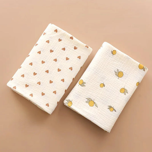 Muslin Swaddle Blanket - 2 Layer Cotton, Perfect for Newborns, Bath Time, and Summer Bedding