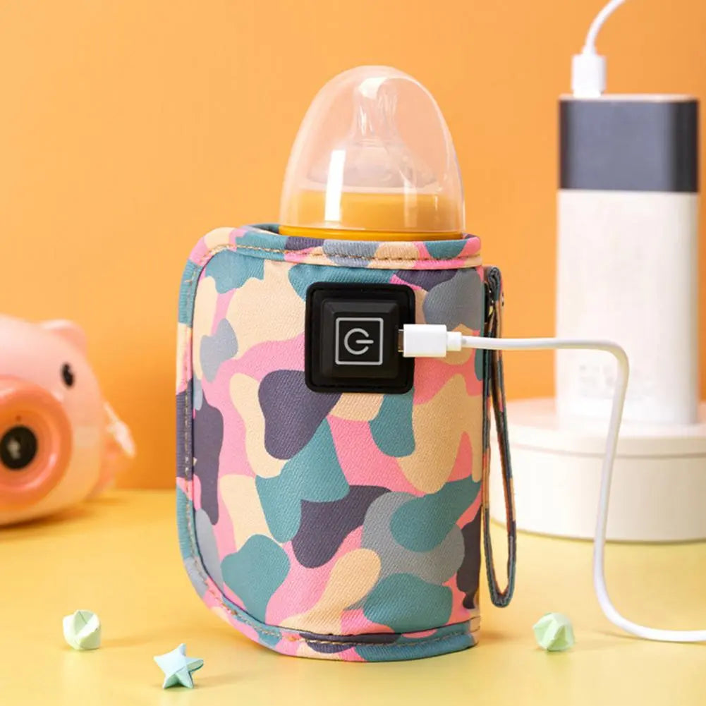 USB Milk Bottle Warmer Bag for Baby Nursing - Insulated Travel Stroller Bag for Outdoor Winter Use